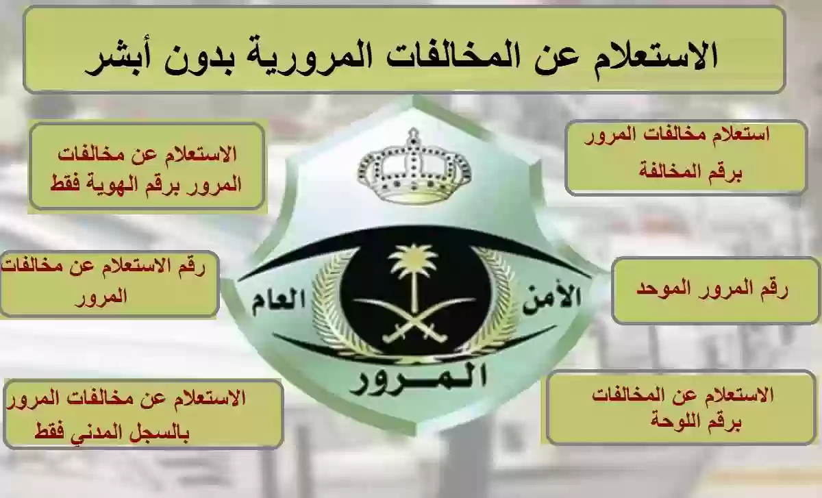 رقم استعلام مخالفات المرور في السعودية